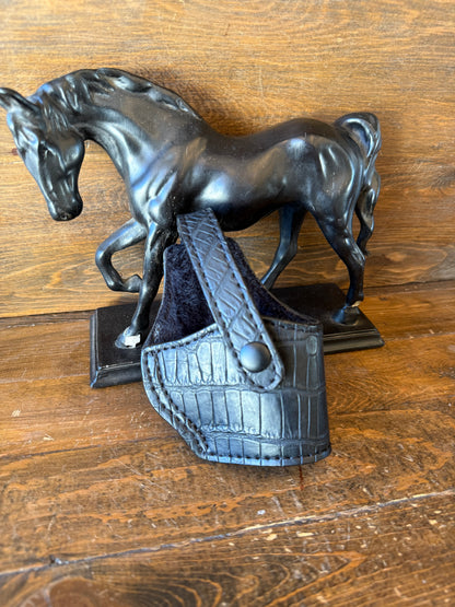 Matte black alligator skin compact holster (1911)