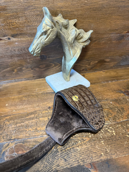 Brown/Gold crocodile belly compact holster ( Beretta )