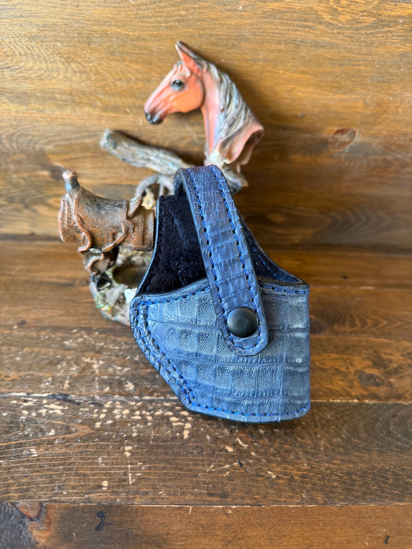 Blue crocodile skin compact holster (1911 , High power )
