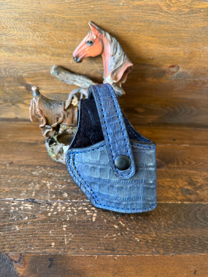 Blue crocodile skin compact holster (1911 , High power )