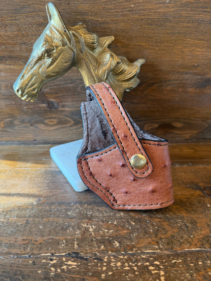 Gerbera/gold ostrich skin compact holster (1911)