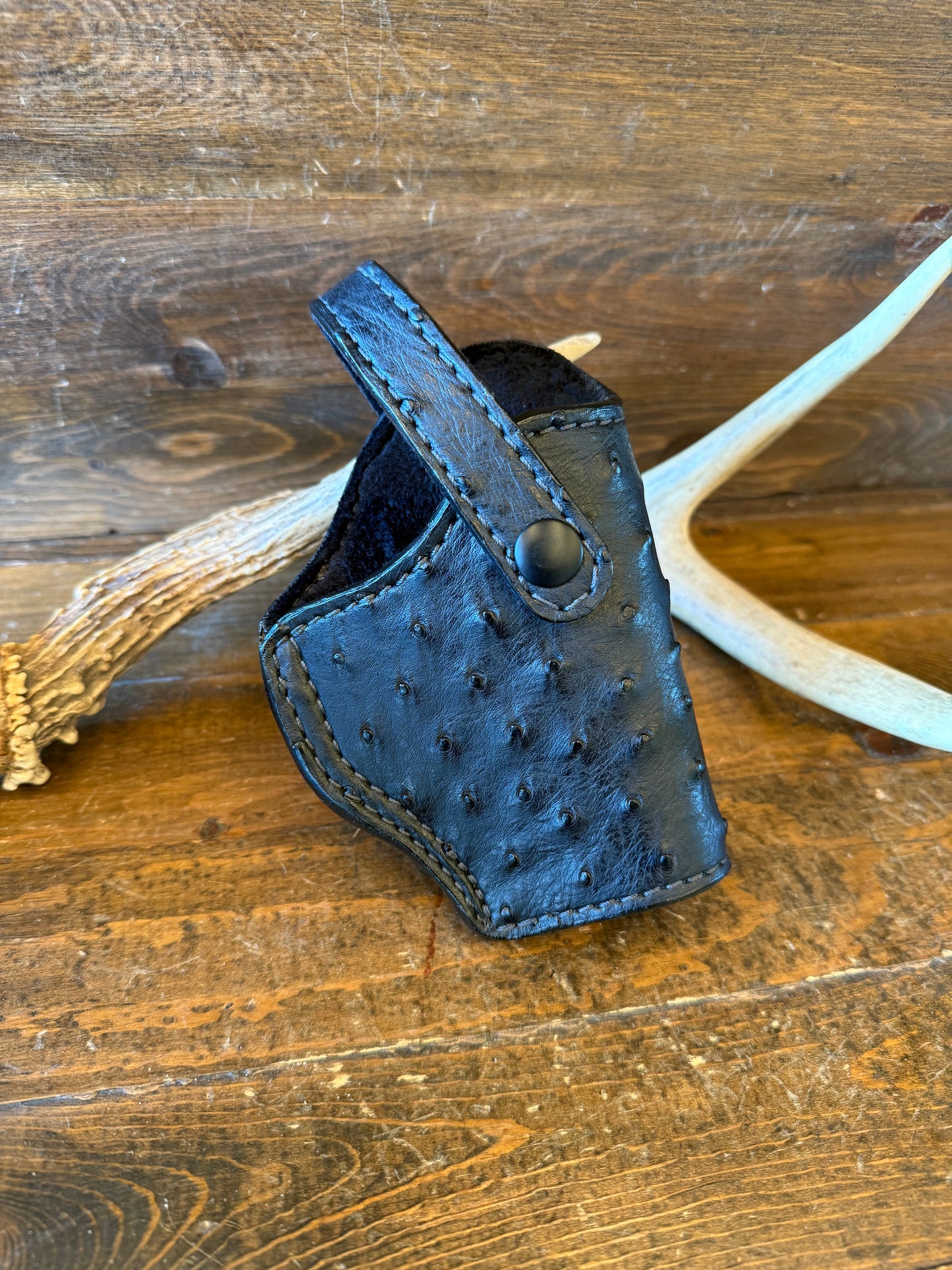 Black ostrich  skin medium holster (1911)