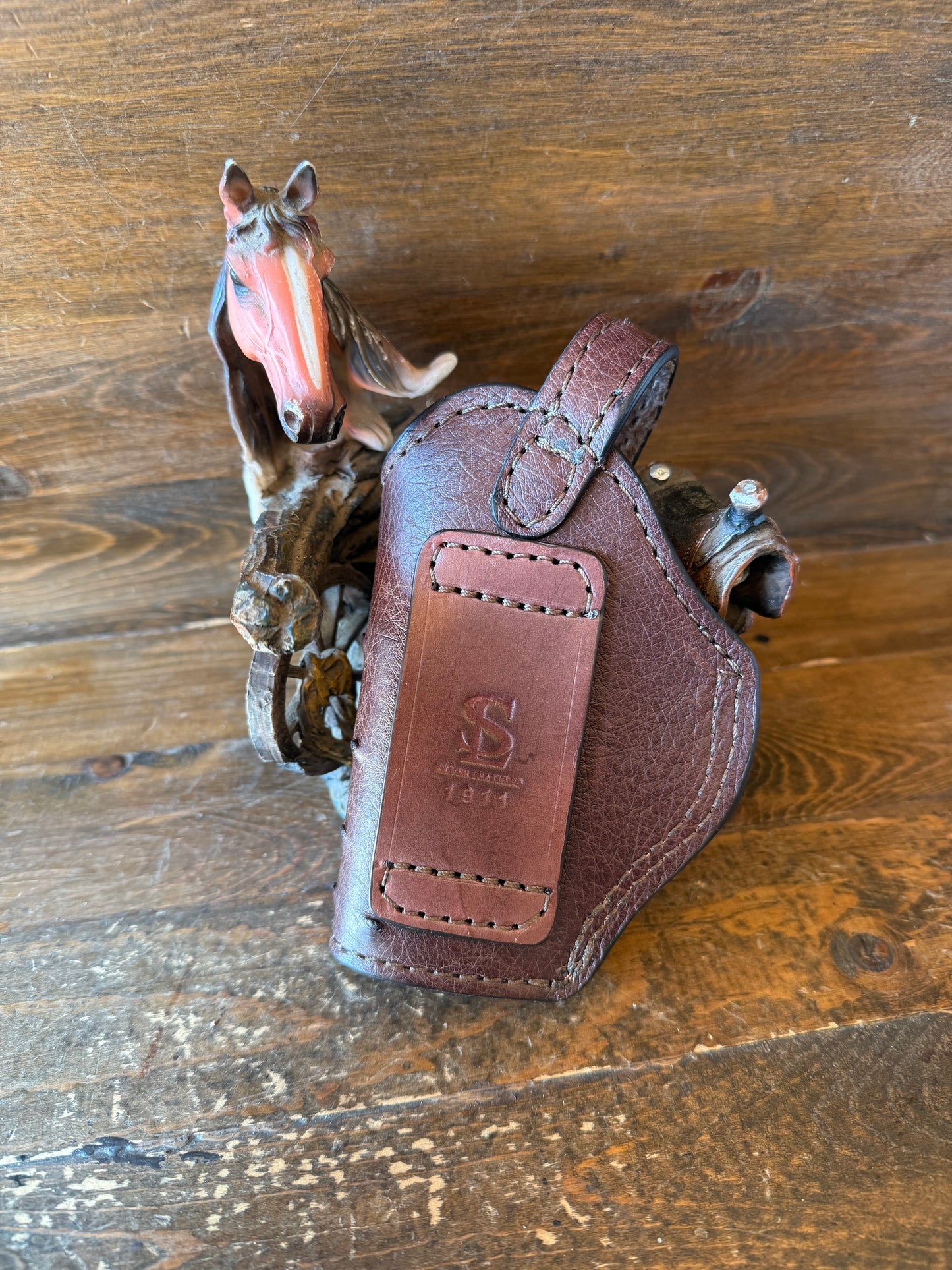 Dark Brown ostrich skin medium holster ( 1911 )