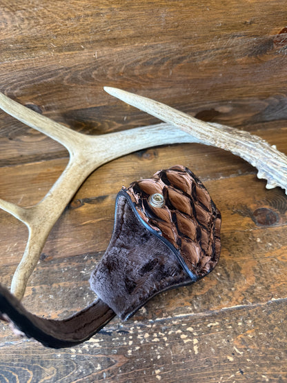 Rustic Brown Pirarucu fish compact holster ( 1911, High-Power )