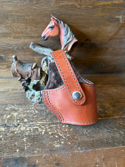 Tan veg-tan leather compact holster (1911)