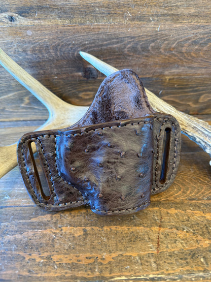 Dark brown ostrich skin bikini holster (1911)