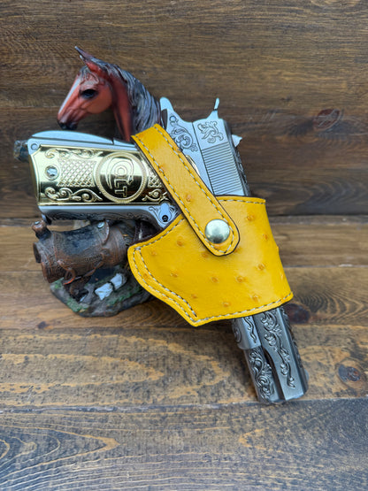 Yellow ostrich compact holster (1911)