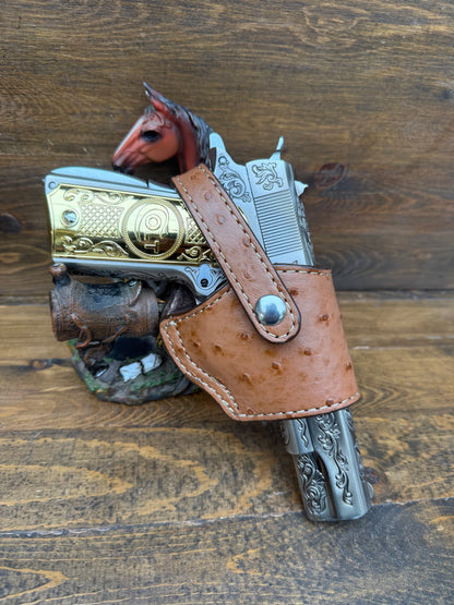 Saddle  ostrich skin compact holster (1911)