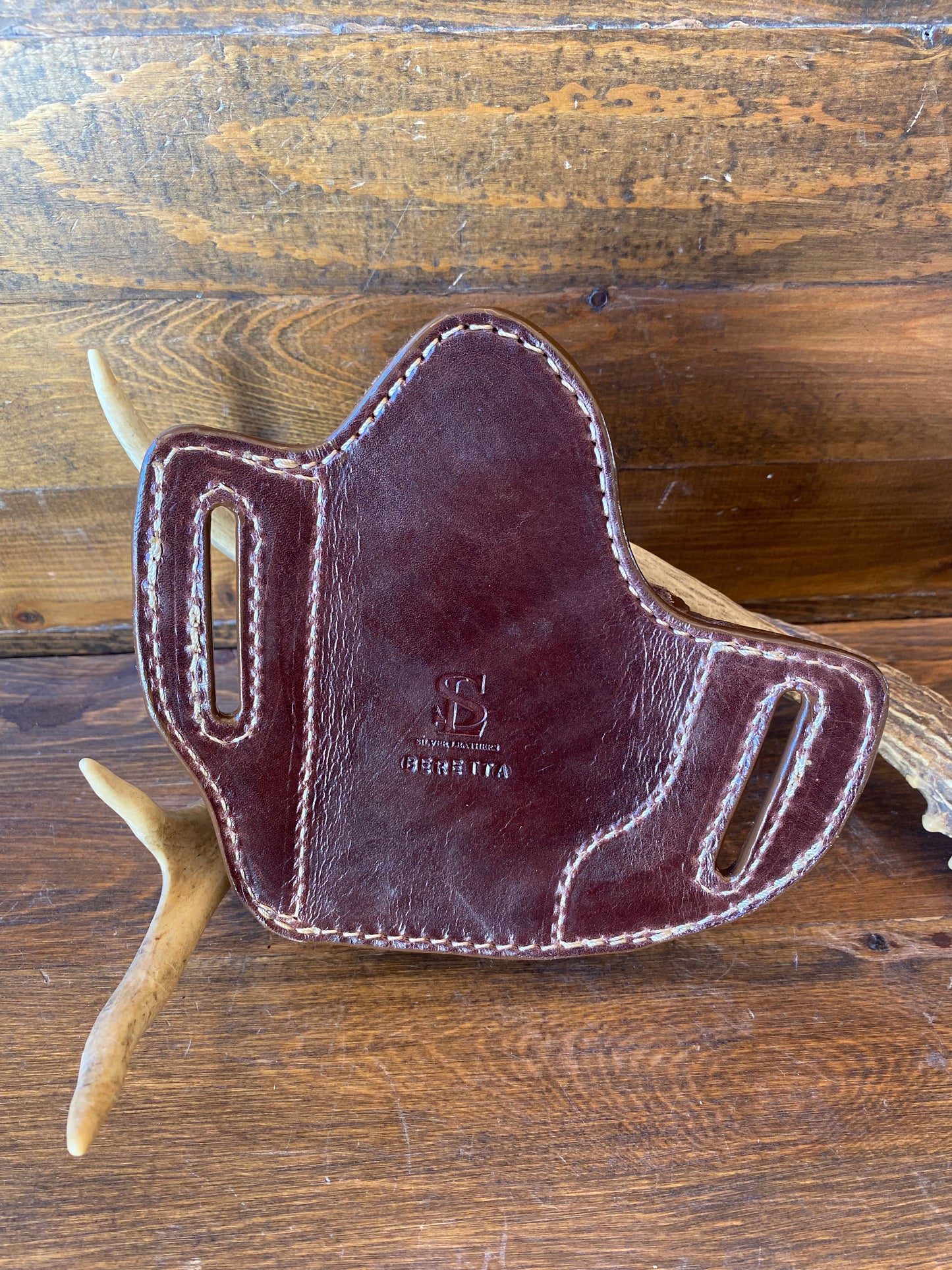 Dark brown ostrich luxury holster ( Beretta )