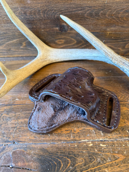 Dark brown ostrich skin bikini holster (1911)