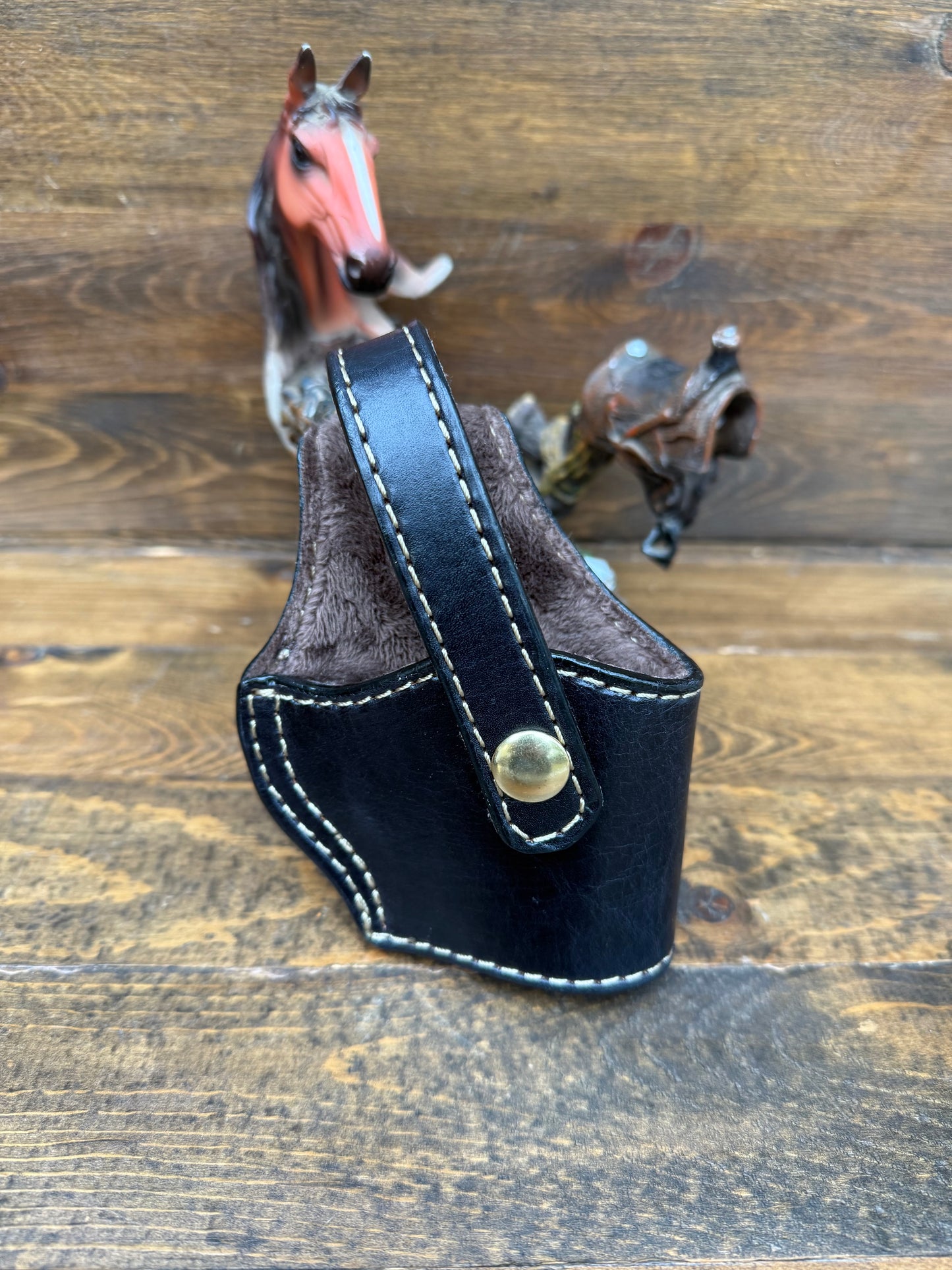 Brown/black veg tan compact holster (1911)