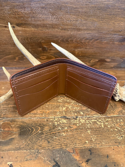 Rustic Cognac Ostrich skin wallet