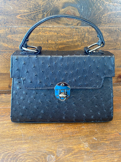 Black ostrich women’s Handbag