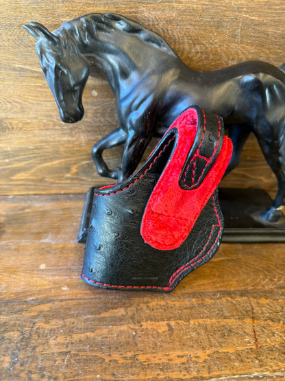 Black/red Ostrich luxury holster (1911)