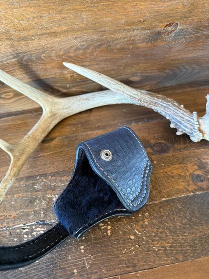 Blue/silver  crocodile skin compact holster ( 1911 , High Power )