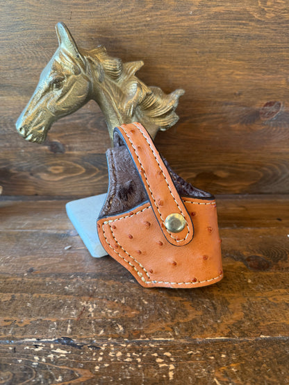 Conac/Gold ostrich skin compact holster ( 1911 )