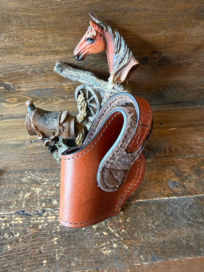 Tan veg-tan leather compact holster (1911)