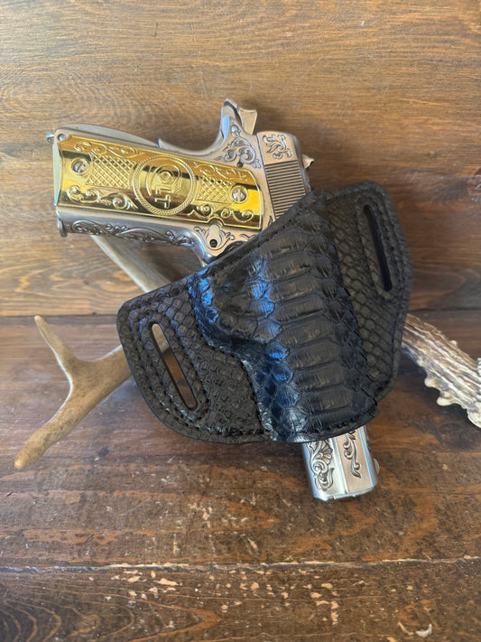 Matte black snake skin luxury holster ( 1911 )