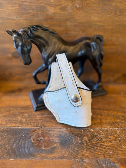 White/white ostrich skin compact holster ( 1911 )