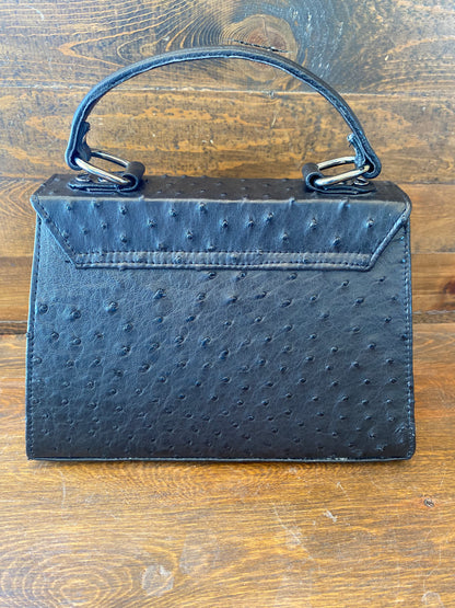 Black ostrich women’s Handbag