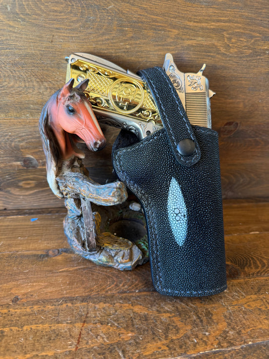 Black stingray  skin full holster 5” (1911)