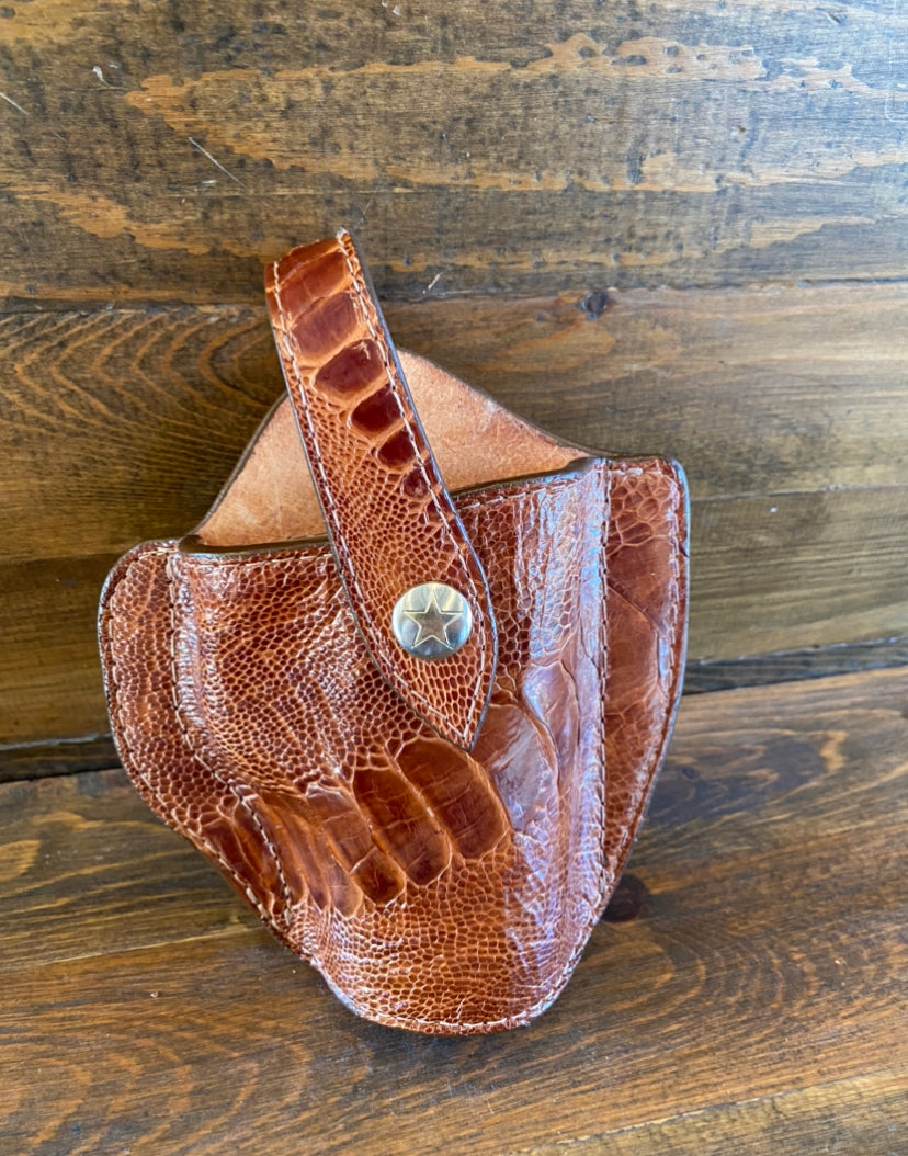 Brown ostrich leg holster (1911)