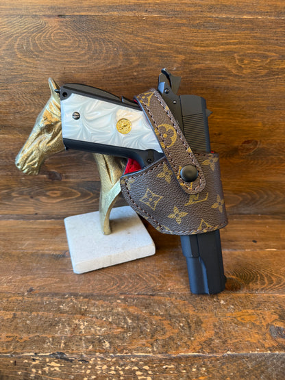 Brown/Red LV Deluxe compact holster ( 1911, High Power )