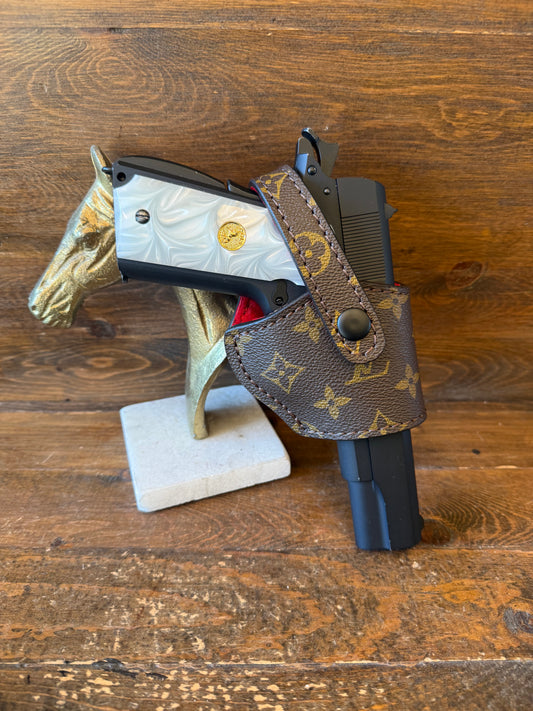 Brown/Red LV Deluxe compact holster ( 1911, High Power )