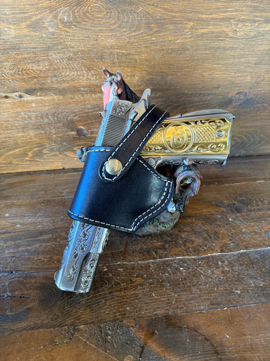 Black/gold compact holster (1911) LEFT