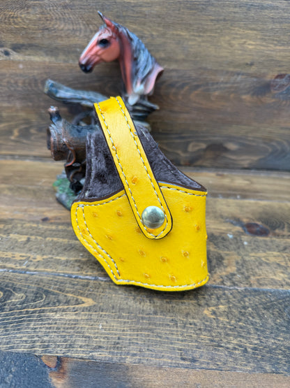 Yellow ostrich compact holster (1911)