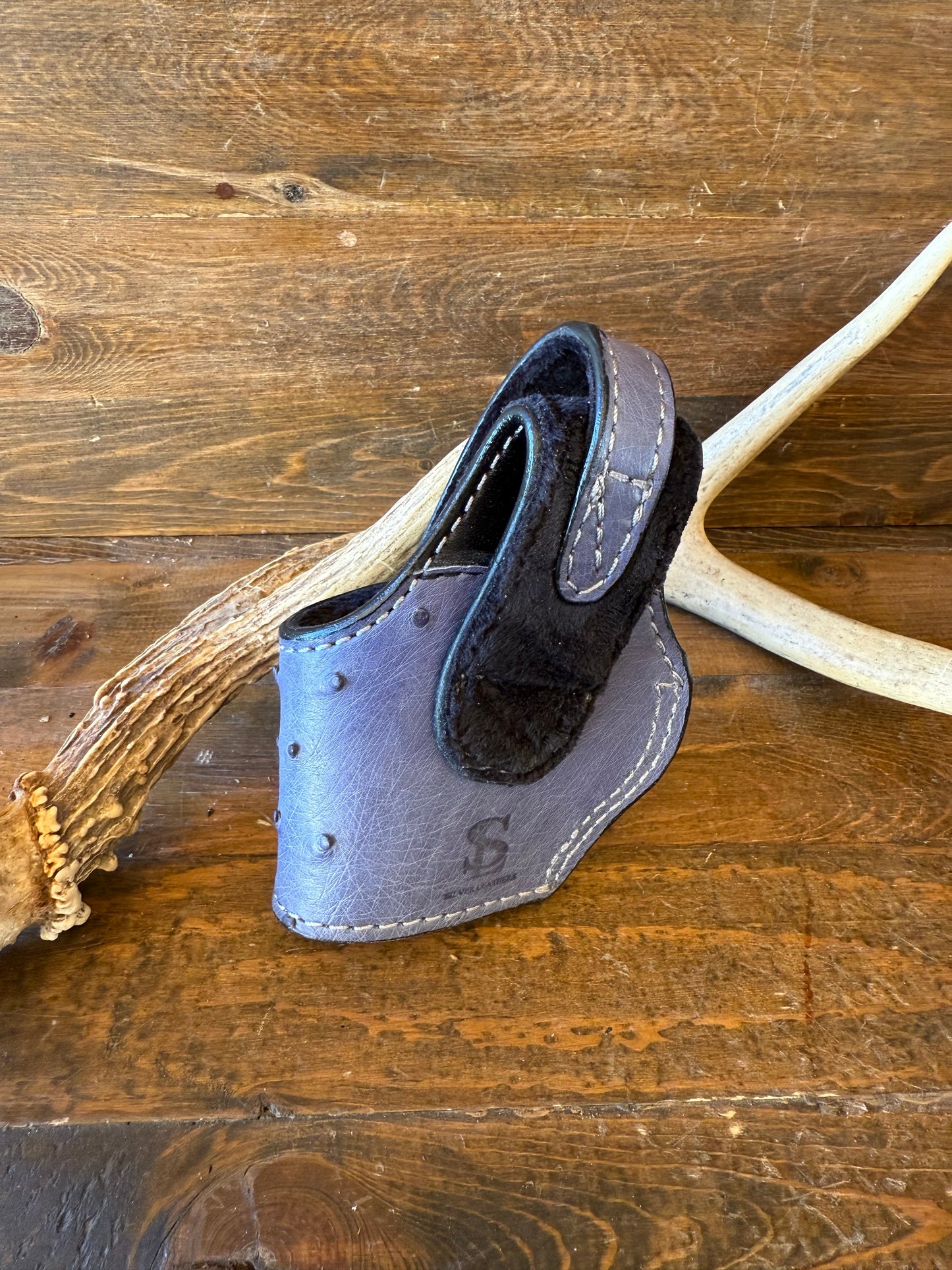 Light blue ostrich skin compact holster (1911)
