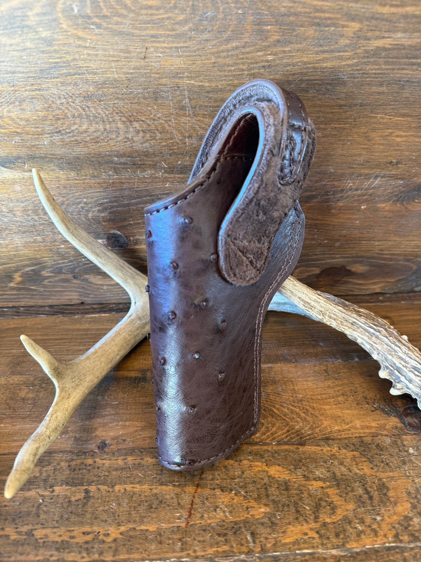 Dark brown ostrich skin full holster 5” (1911)