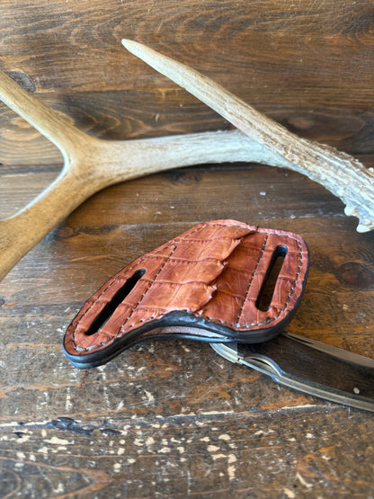 Conac crocodile tail skin knife sheath