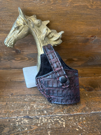 Black Cherry crocodile compact holster ( 1911 , High Power )