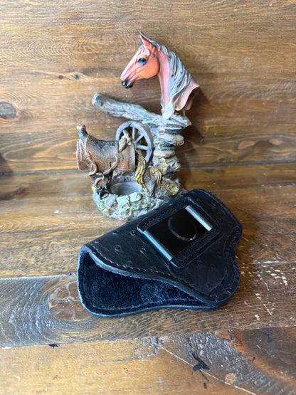 IWB Black ostrich skin luxury holster. ( Glock )