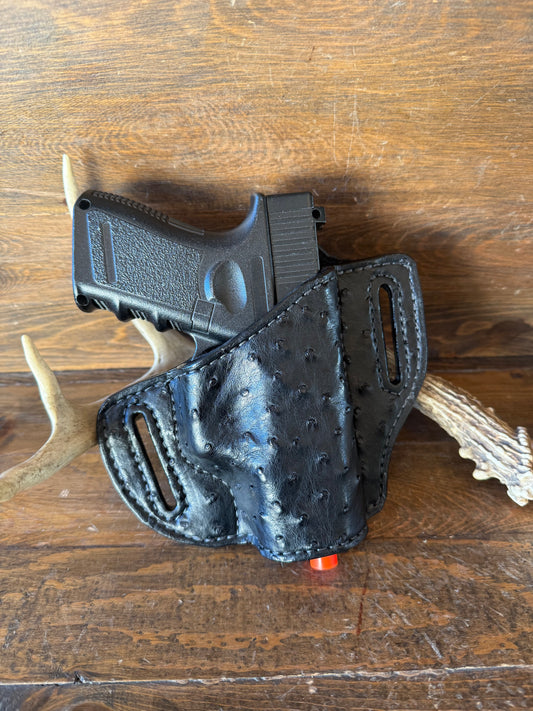Black ostrich skin holster ( Glock )