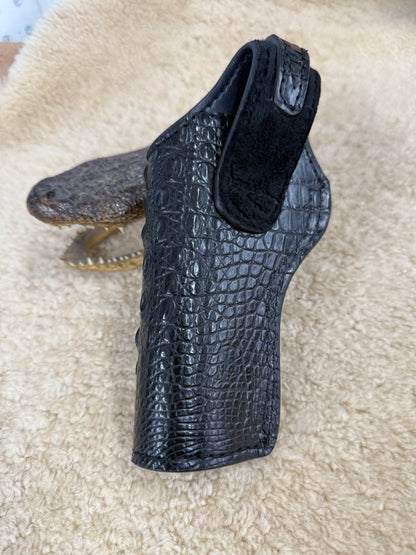 Black Alligator Hornback skin full holster 5”