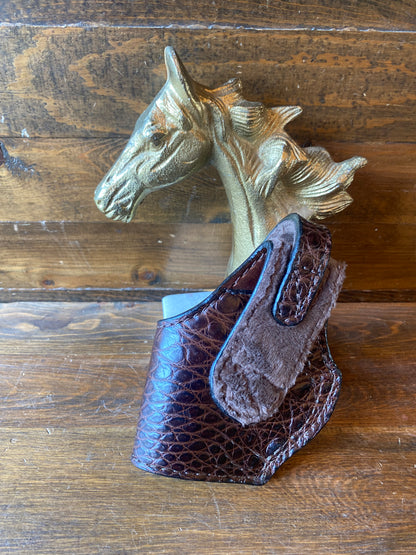 Brown alligator compact holster (1911)