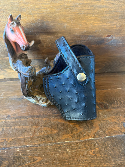 Black/gold. Ostrich skin medium holster ( 1911)