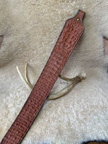 Conac Crocodile/caiman Hornback skin luxury rifle sling.