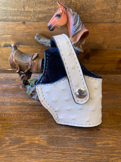 White/bone ostrich compact holster (1911)