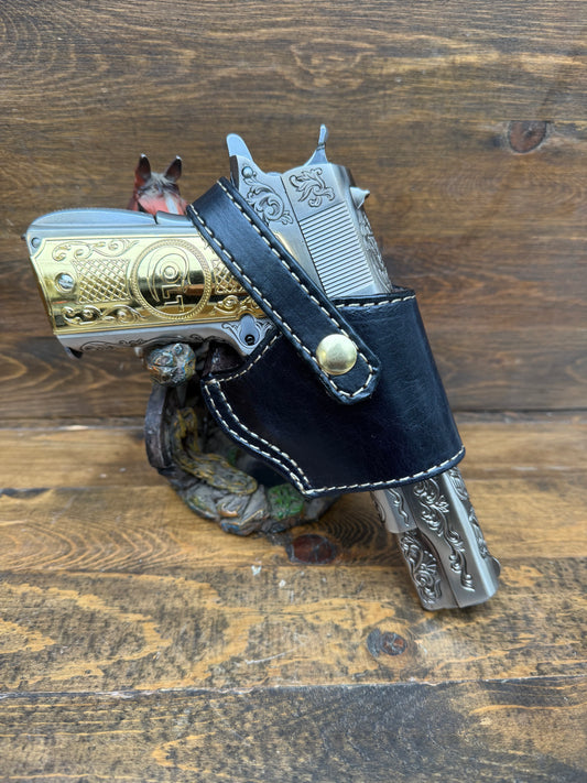 Brown/black veg tan compact holster (1911)