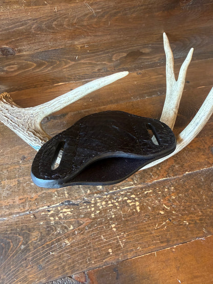 Black Big crocodile belly knife sheath