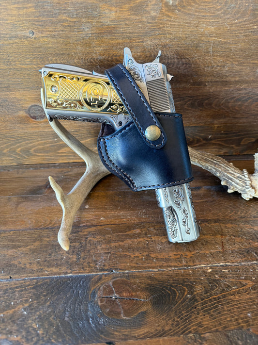 Black/brown veg tan compact holster (1911)