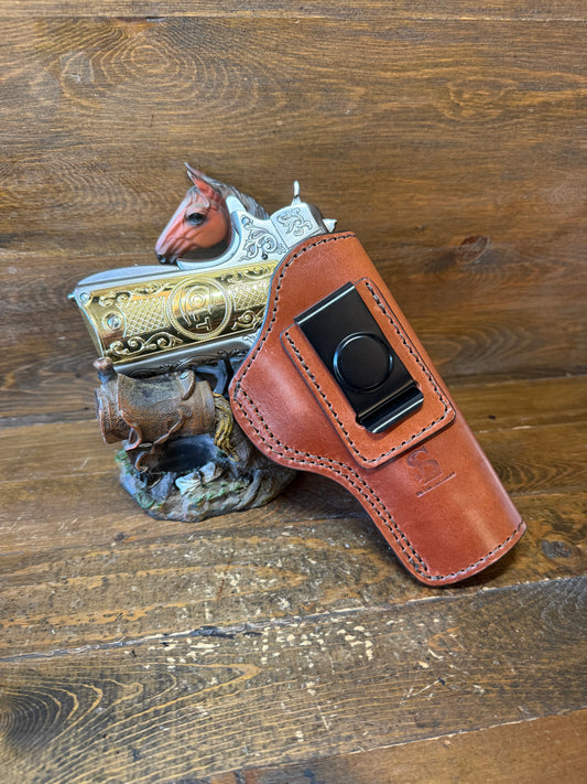 IWB Tan leather Luxury  interior holster (1911) full 5” size