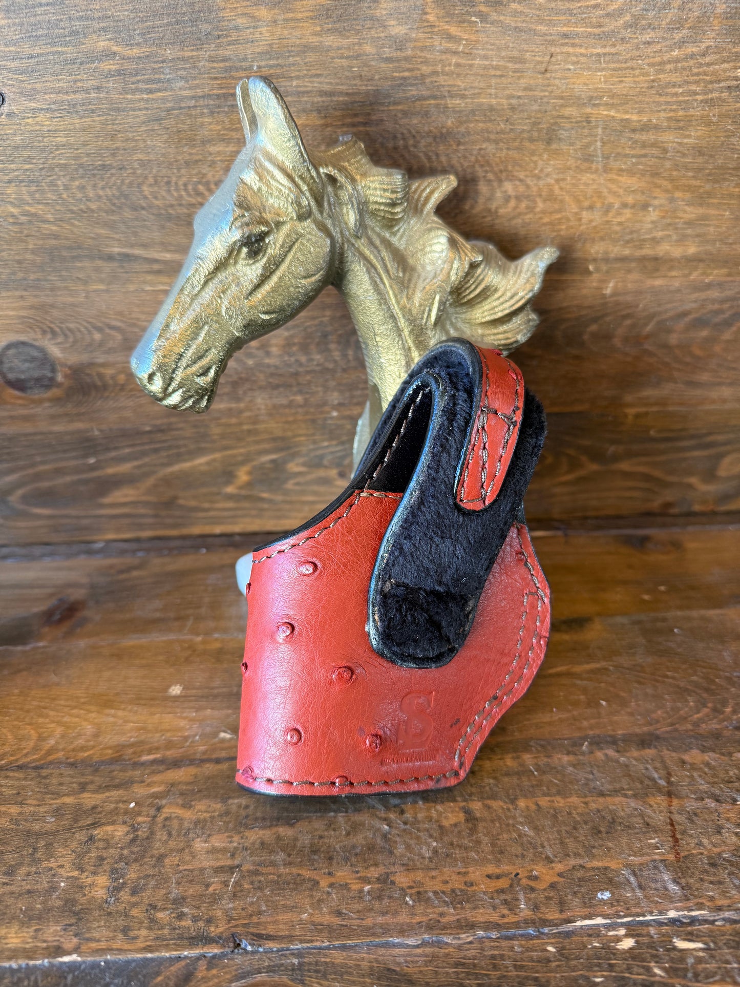 Burgundy ostrich skin compact holster (1911)