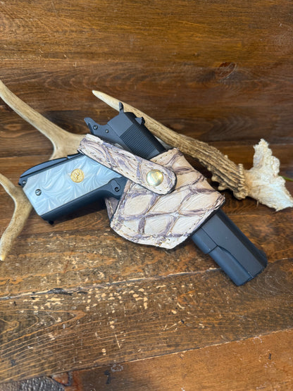 Light Rustic Pirarucu fish compact holster ( 1911, High Power )