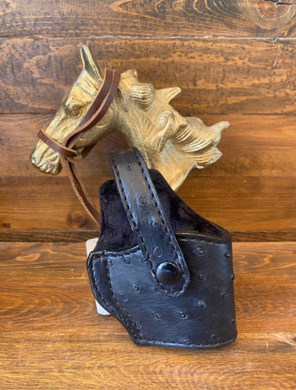 Black ostrich compact holster (1911)