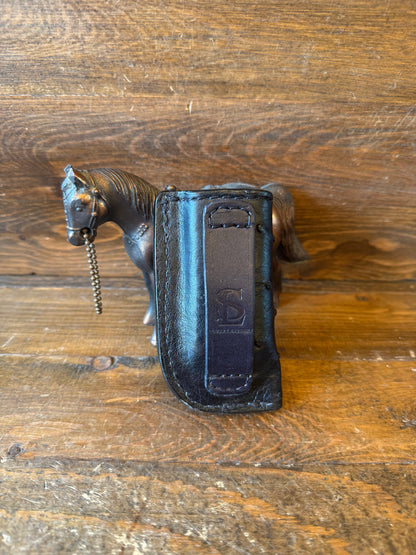 Black Ostrich skin single magazine holster (1911)
