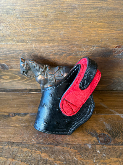 Black/red Ostrich skin compact holster (1911)